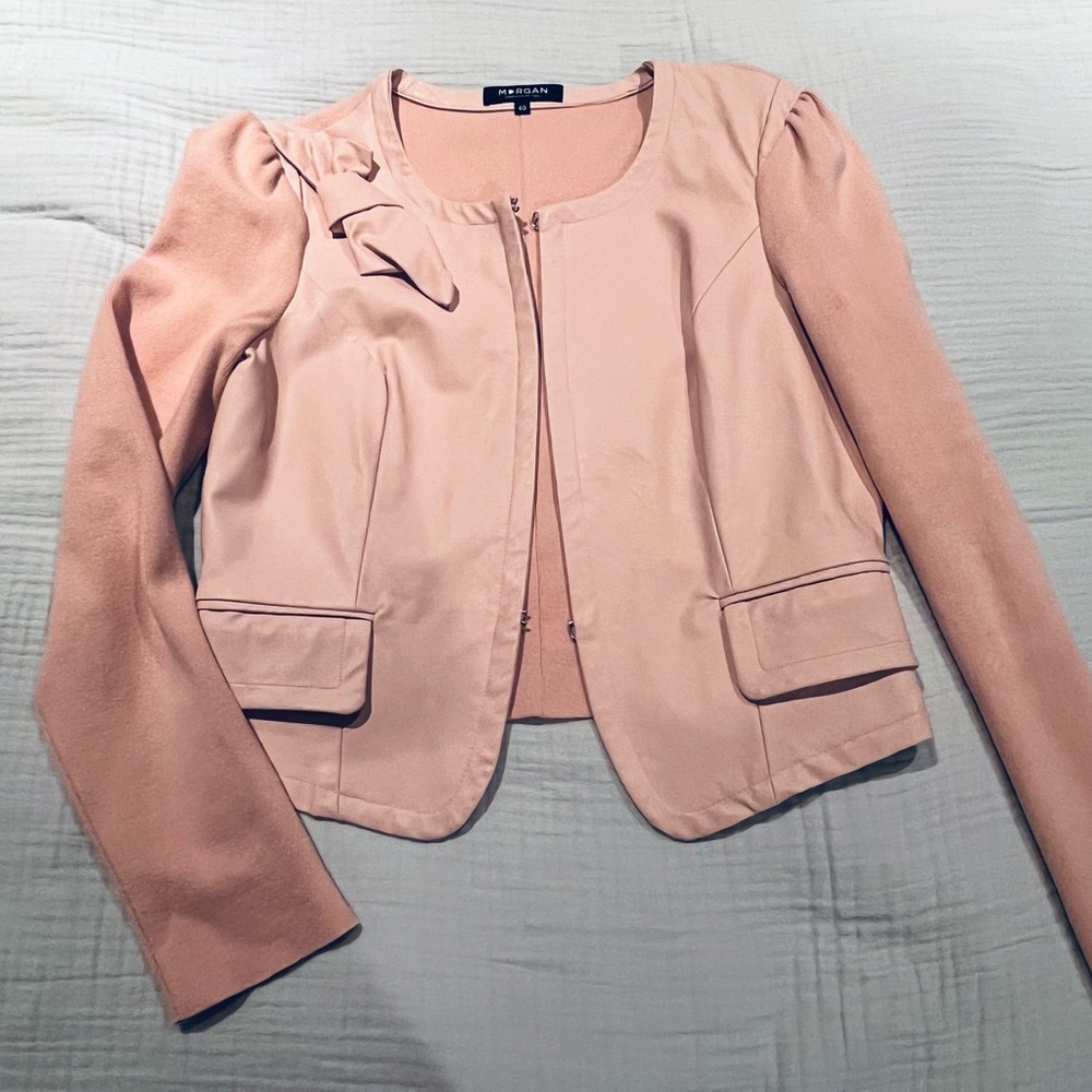 Morgan de Toi Pink Leather Jacket